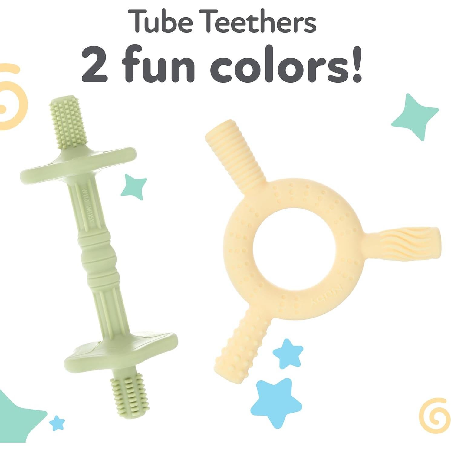 Mordedor de Dentición Nuby Silicona 100% Suave 2 Piezas