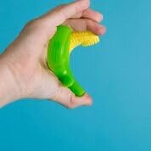 Cepillo de Dientes de Mazorca Baby Banana Verde y Amarillo