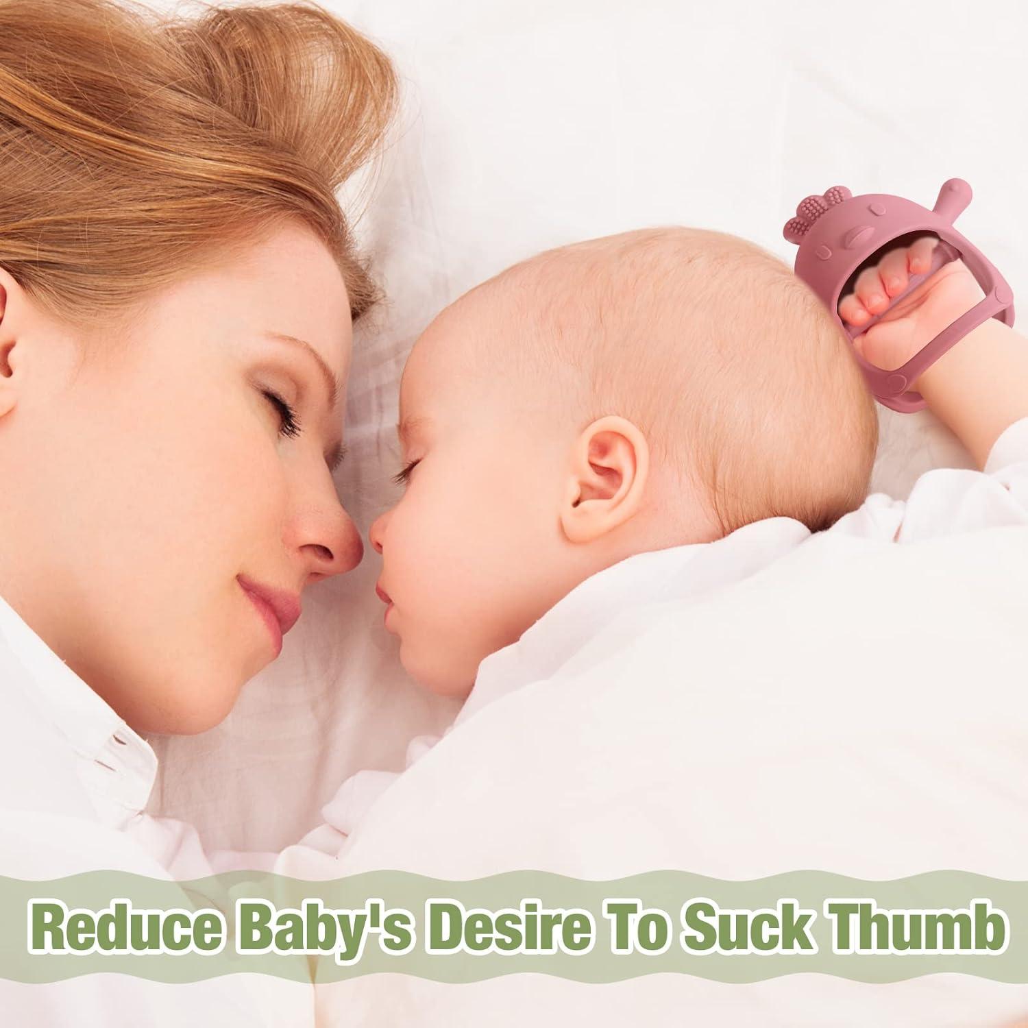 Paquete de 3 Mordedores de Silicona para Bebés - Verde, Rojo, Amarillo