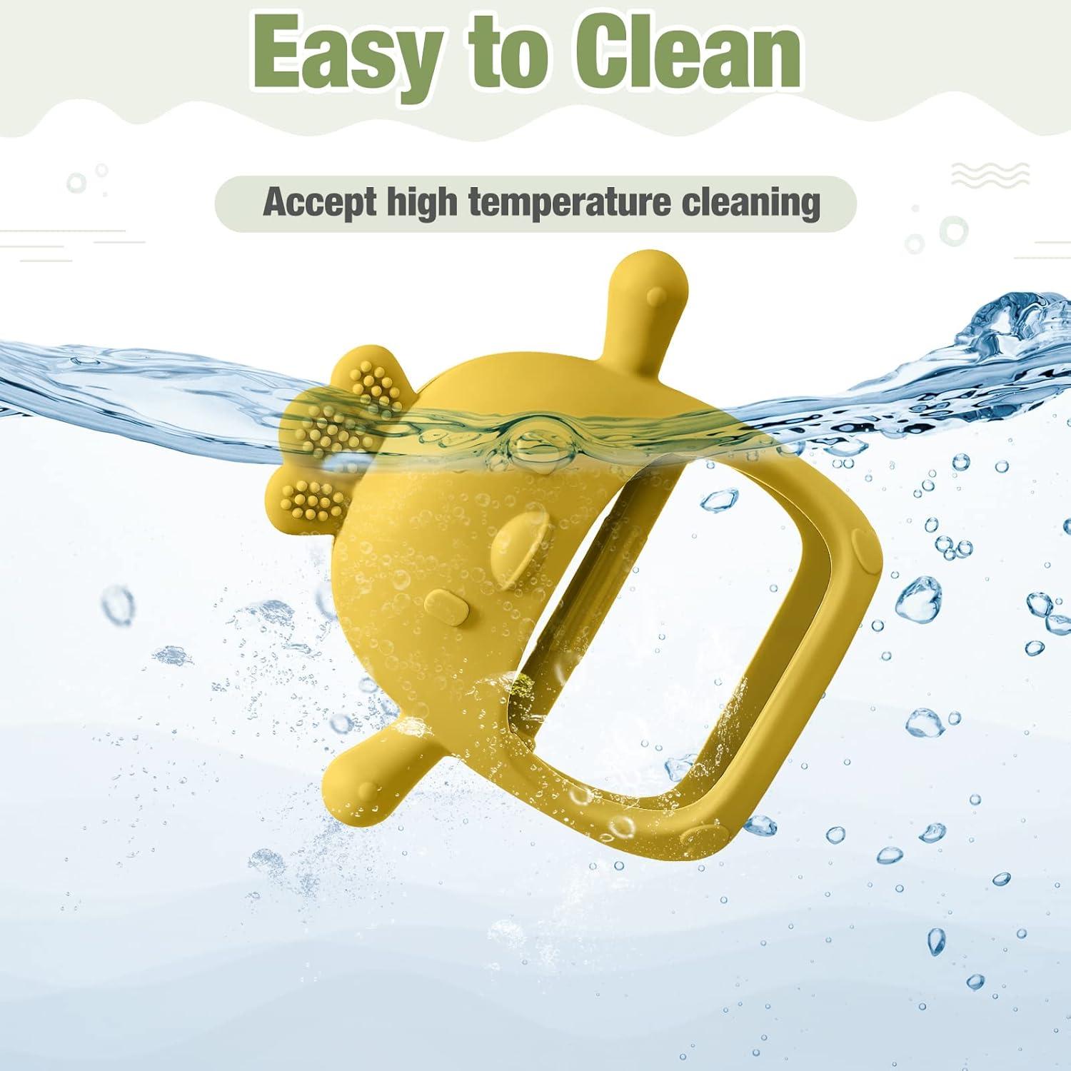 Paquete de 3 Mordedores de Silicona para Bebés - Verde, Rojo, Amarillo