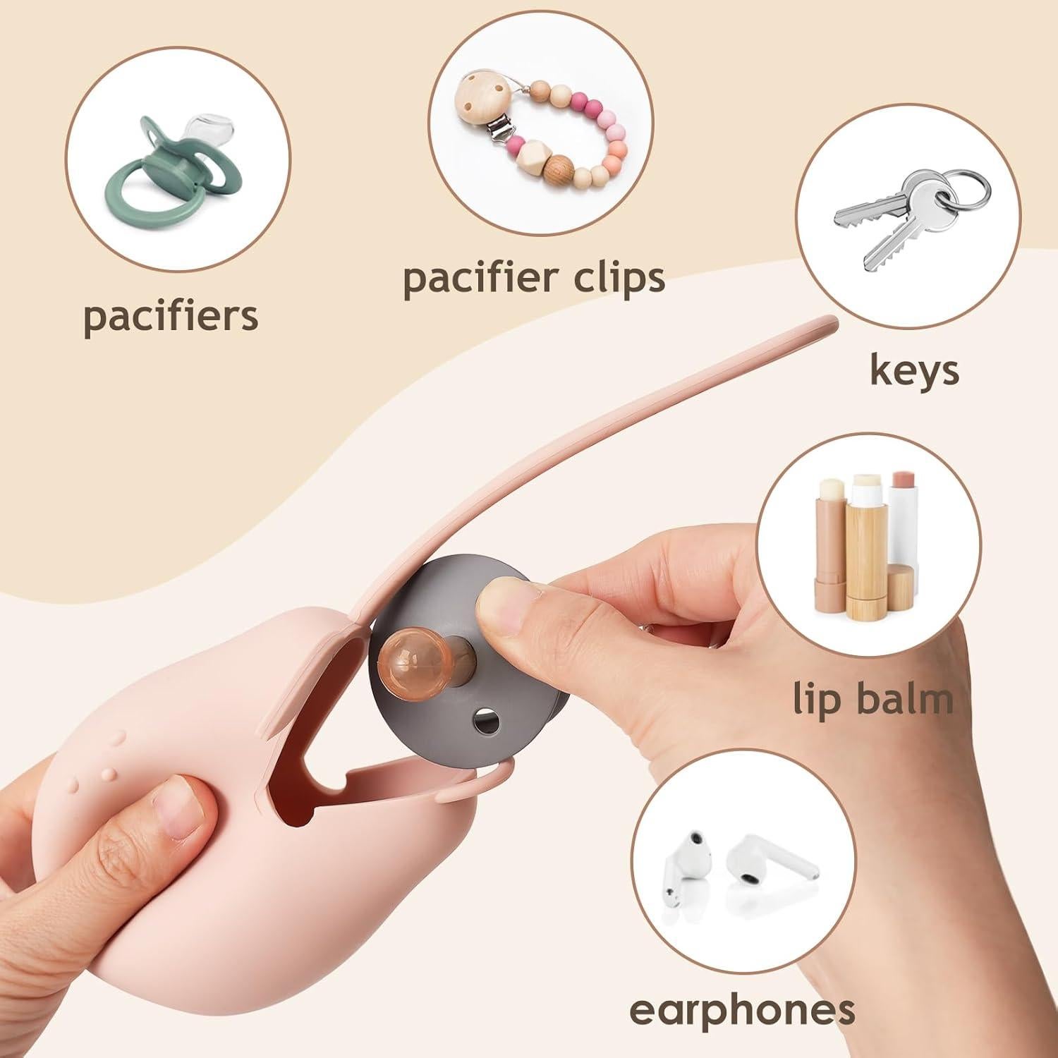 Estuche de Silicona para Chupetes Andy Bear - Set de 3 Colores