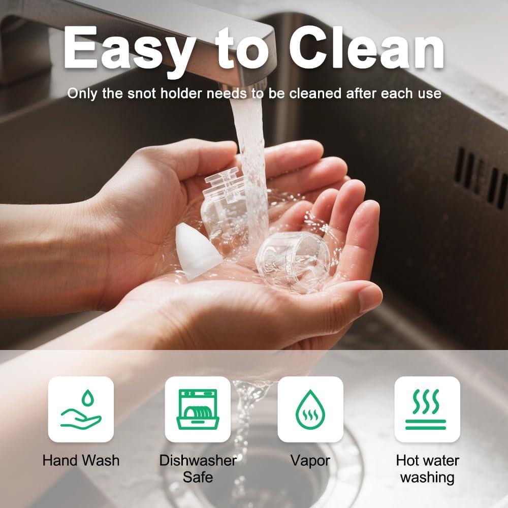 Aspirador Nasal Baby Futur - Succionador Manual para Bebés con 2 Puntas de Silicona