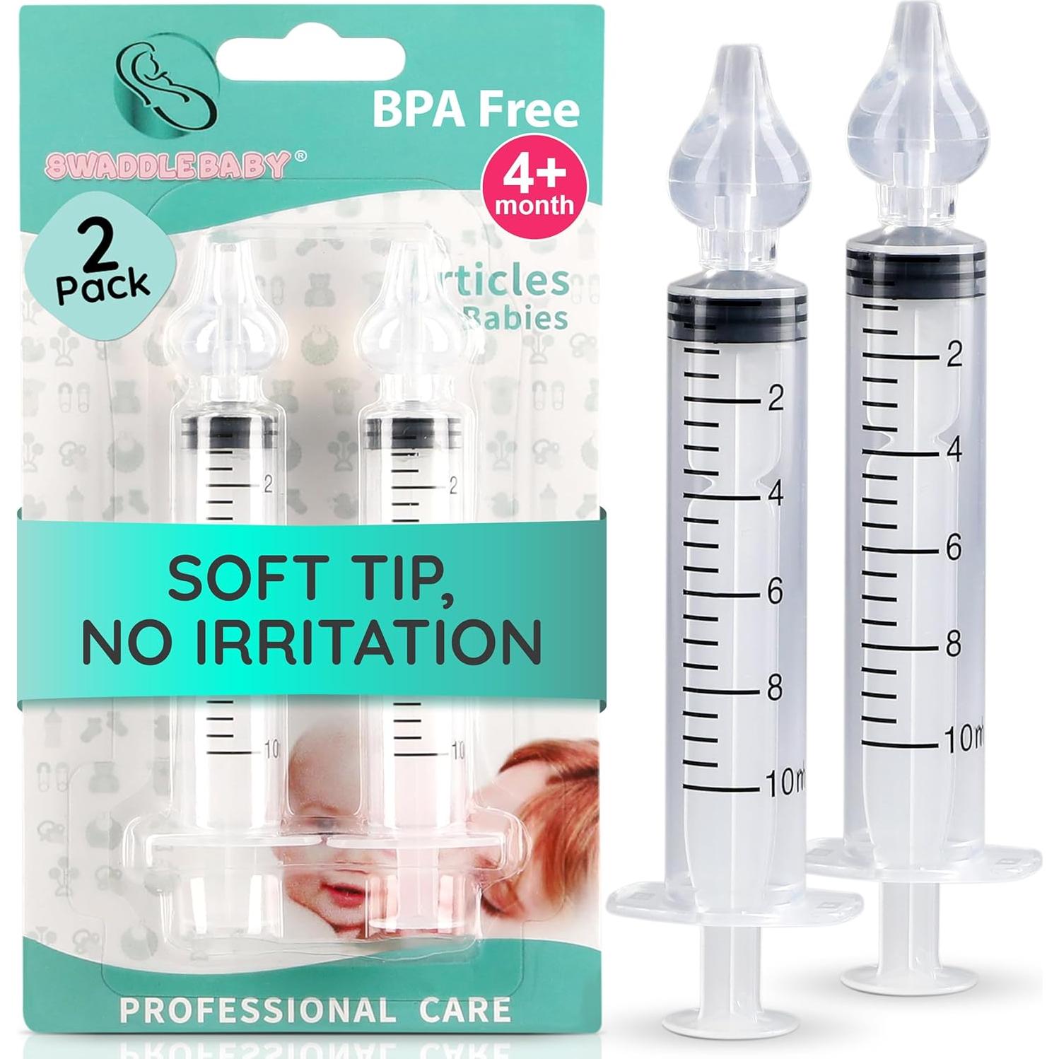 Set de 2 Jeringas Nasales Swaddle Baby 10ml para Bebés