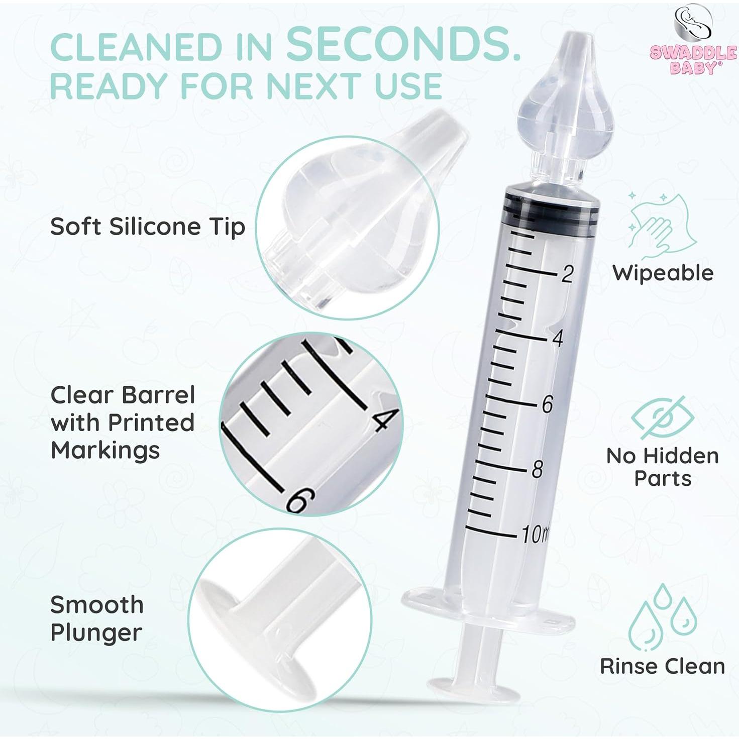 Set de 2 Jeringas Nasales Swaddle Baby 10ml para Bebés