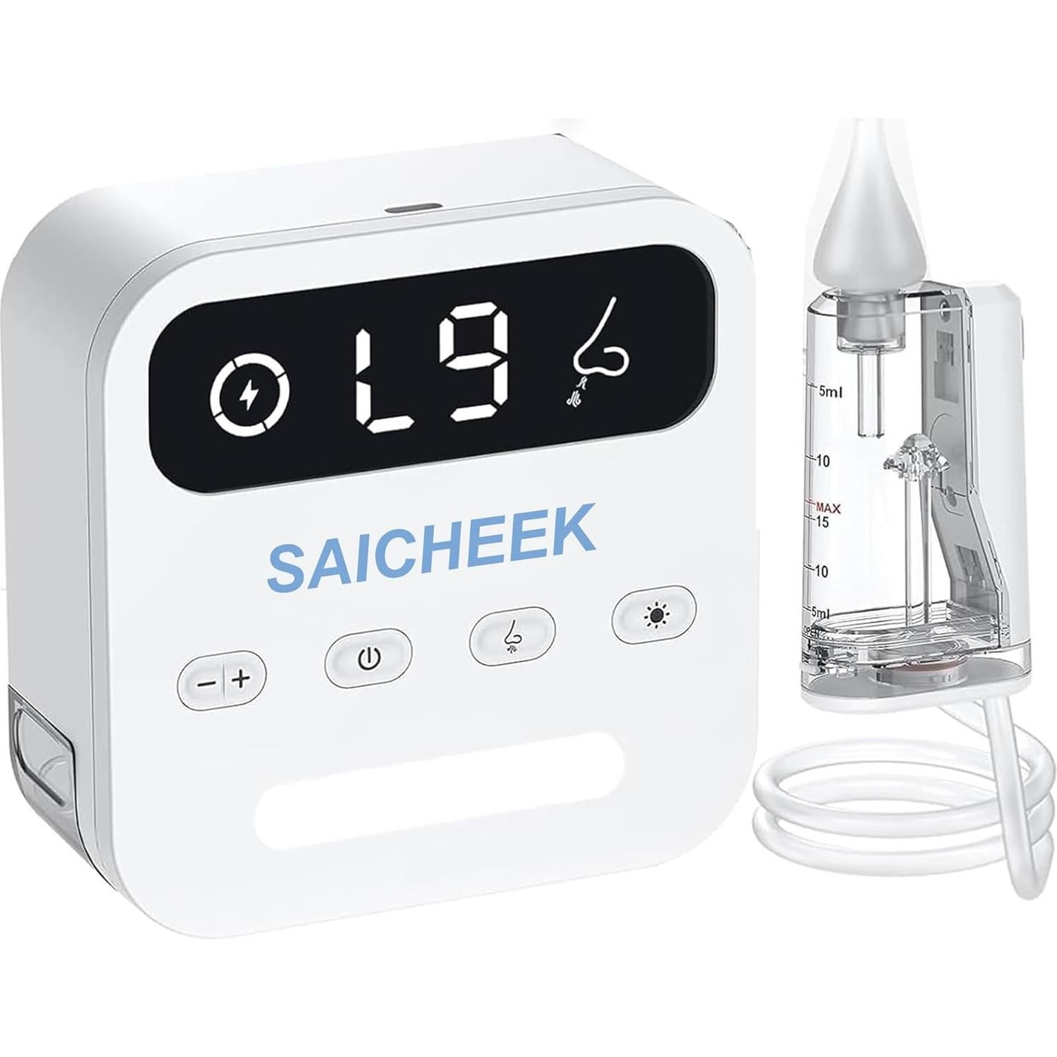 Aspirador Nasal Eléctrico Saicheek BC-026 con Luz Nocturna