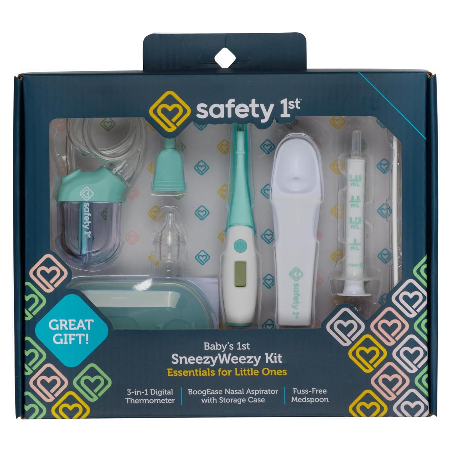 Kit de Cuidado Infantil Safety 1st - Aspirador Nasal, Termómetro 3-en-1