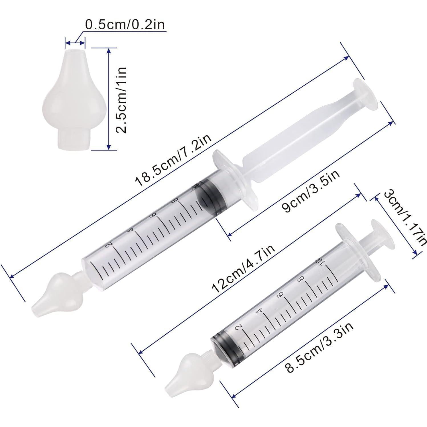 Jeringa Nasal para Bebé Elfzone 4PCS Silicona 10ml Amarillo