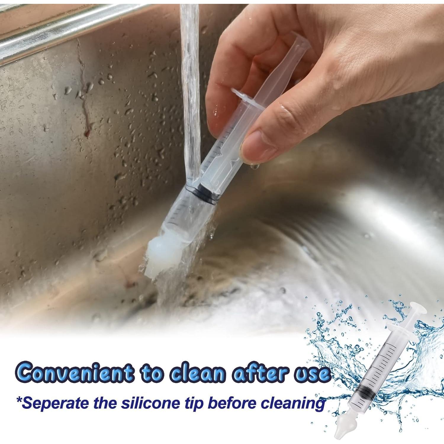 Jeringa Nasal para Bebé Elfzone 4PCS Silicona 10ml Amarillo