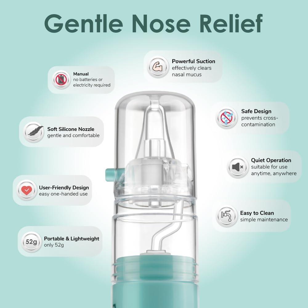 Aspirador Nasal Manual Maymom - Succionador Bebé 3 Niveles