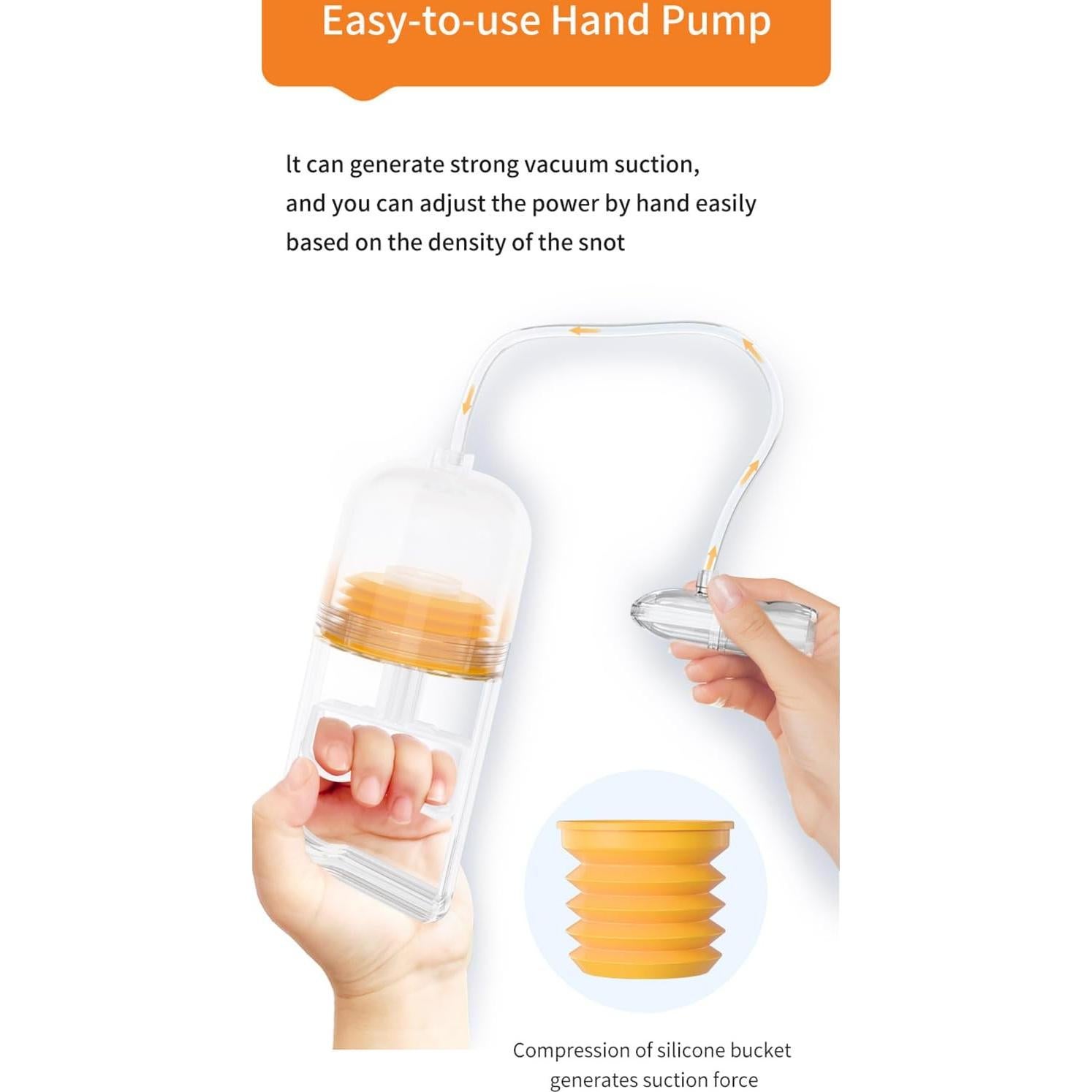 Aspirador Nasal Manual Ujhosld Portátil Silencioso Reutilizable
