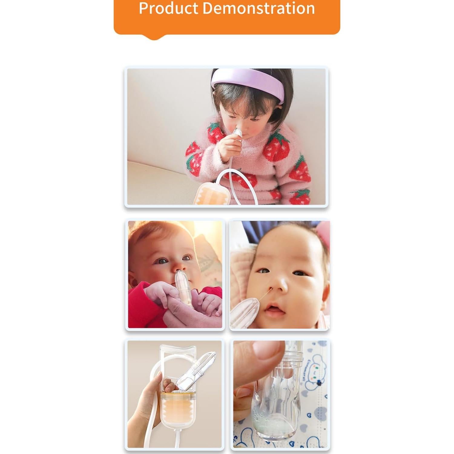 Aspirador Nasal Manual Ujhosld Portátil Silencioso Reutilizable