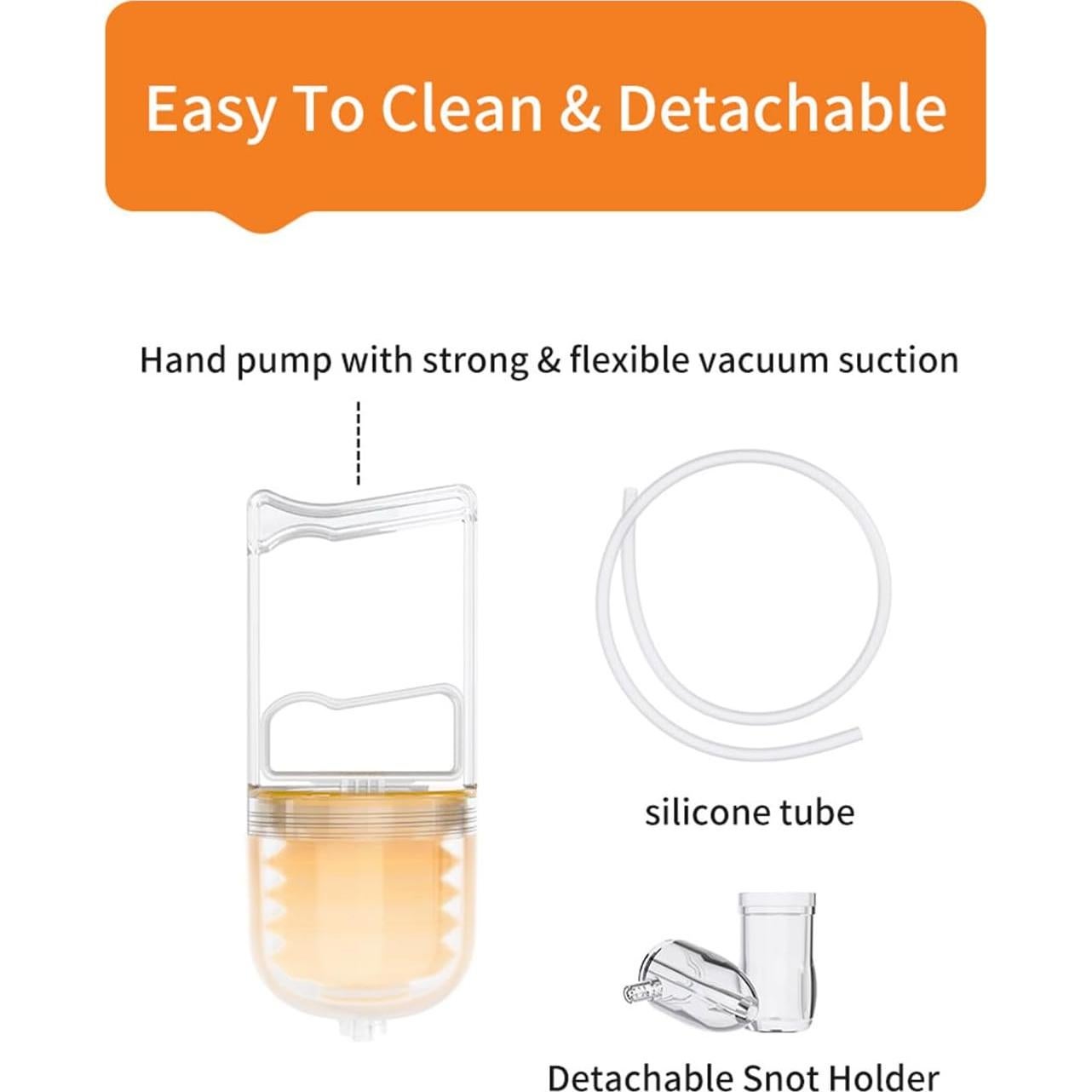 Aspirador Nasal Manual Ujhosld Portátil Silencioso Reutilizable