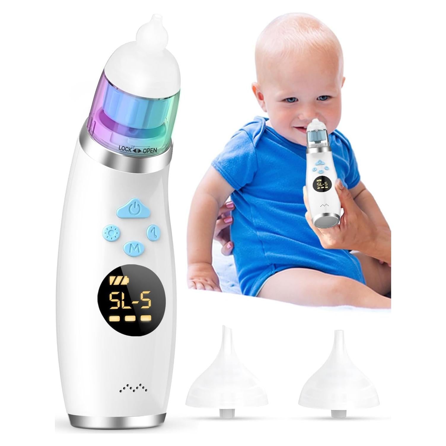 Aspirador Nasal Eléctrico YOUXTU BC026 con 5 Niveles de Succión