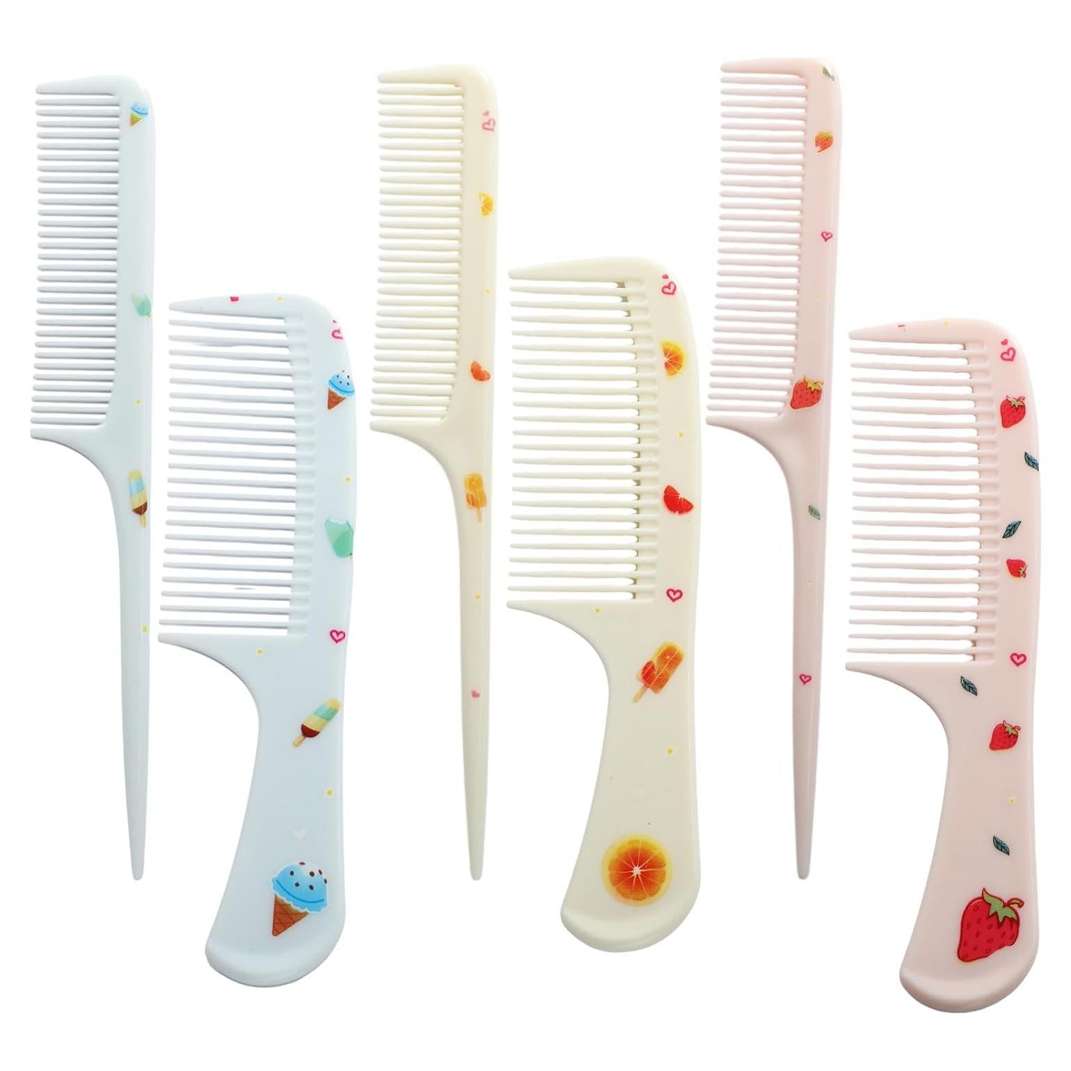 Set de 6 Peines para Niños PKRFCJ - Antiestáticos y Coloridos