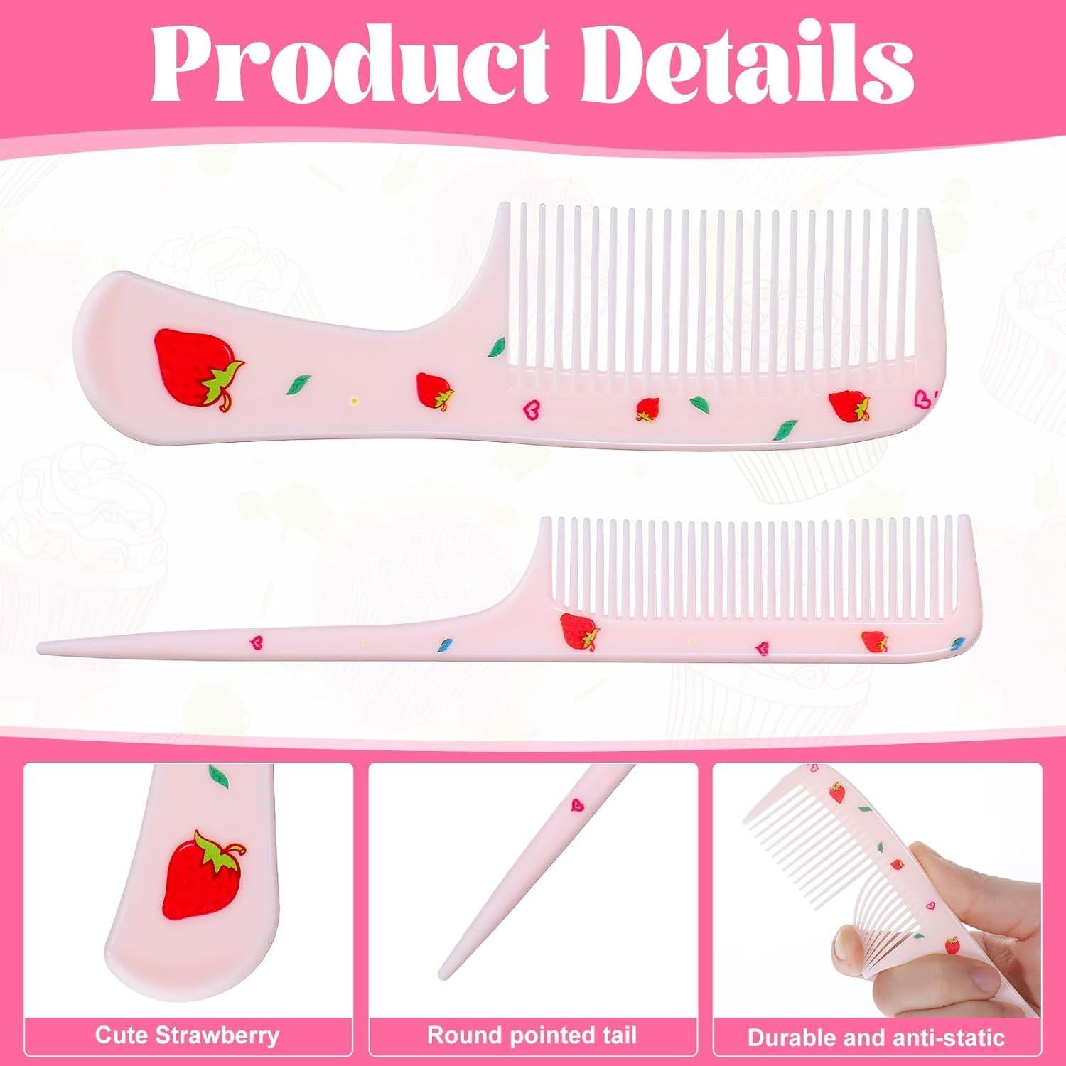 Juego de 4 Peines para Bebés Lusofie Rosa Libre de BPA