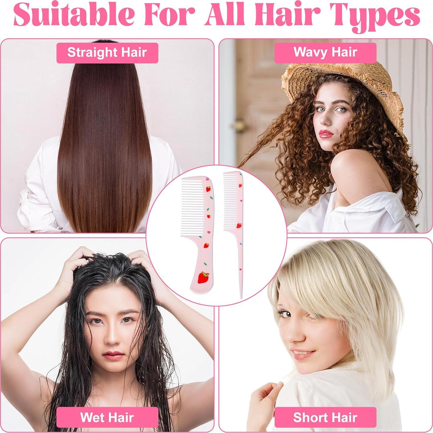 Juego de 4 Peines para Bebés Lusofie Rosa Libre de BPA