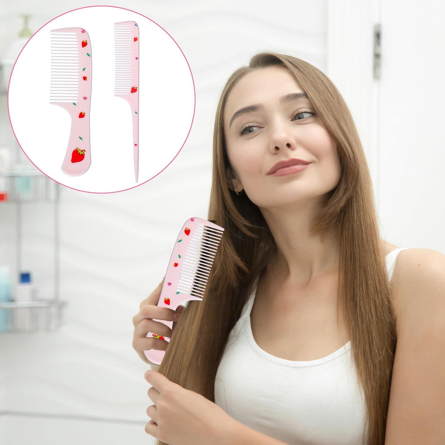 Juego de 4 Peines para Bebés Lusofie Rosa Libre de BPA