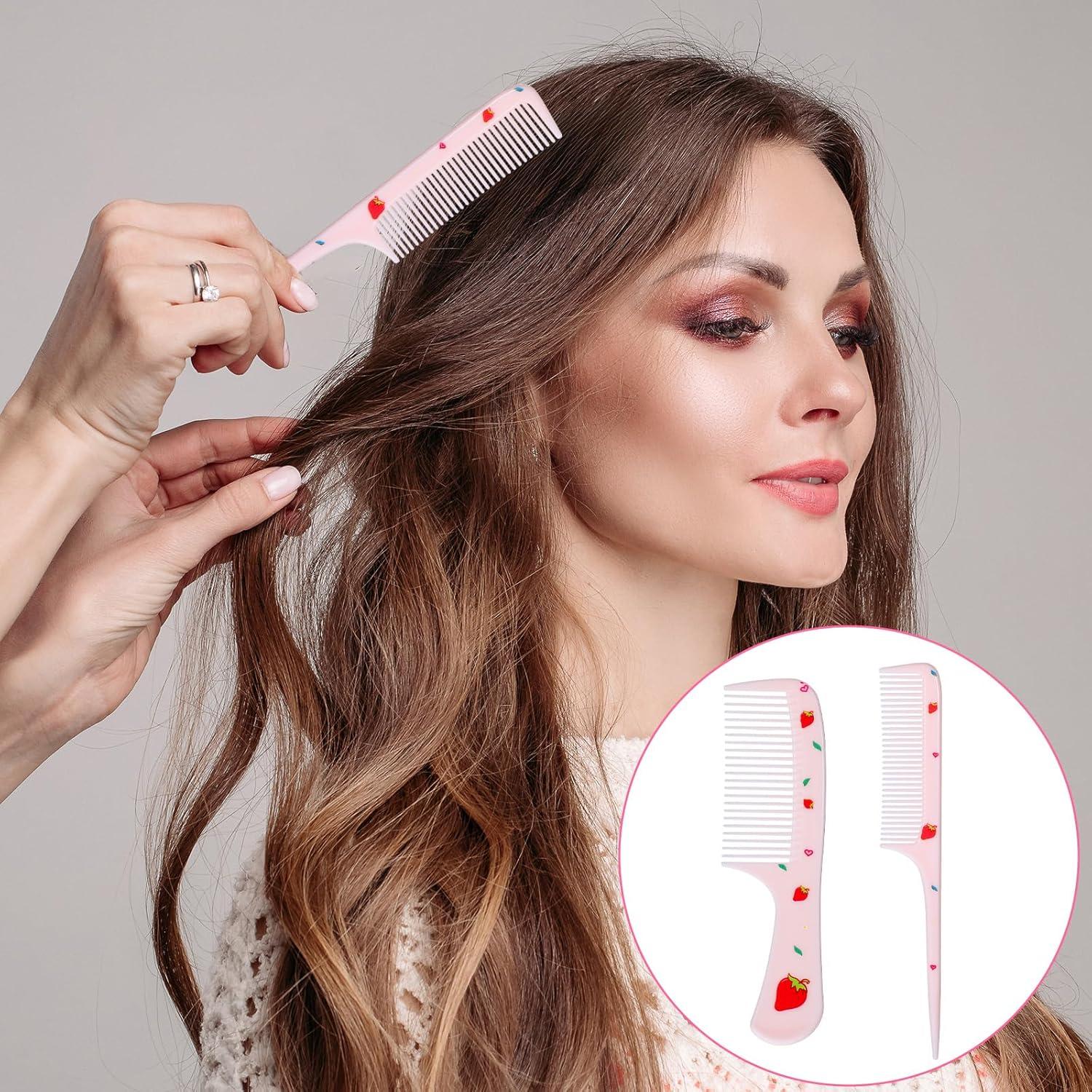 Juego de 4 Peines para Bebés Lusofie Rosa Libre de BPA