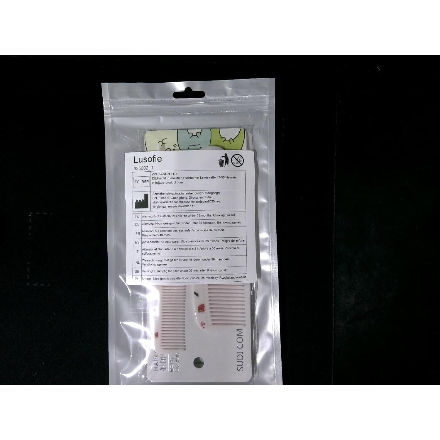 Juego de 4 Peines para Bebés Lusofie Rosa Libre de BPA