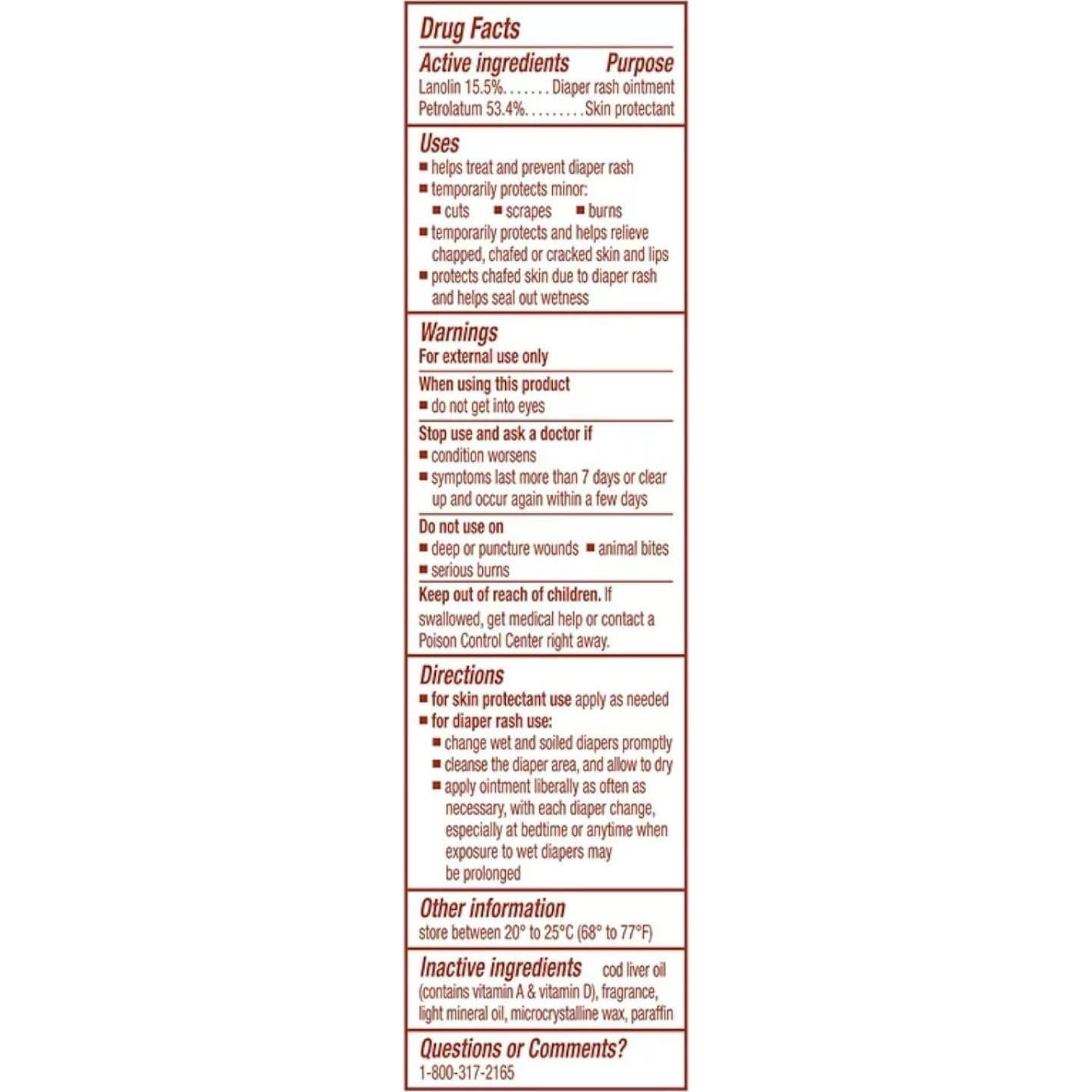 Ungüento A+D Original para Erupciones del Pañal - 85g