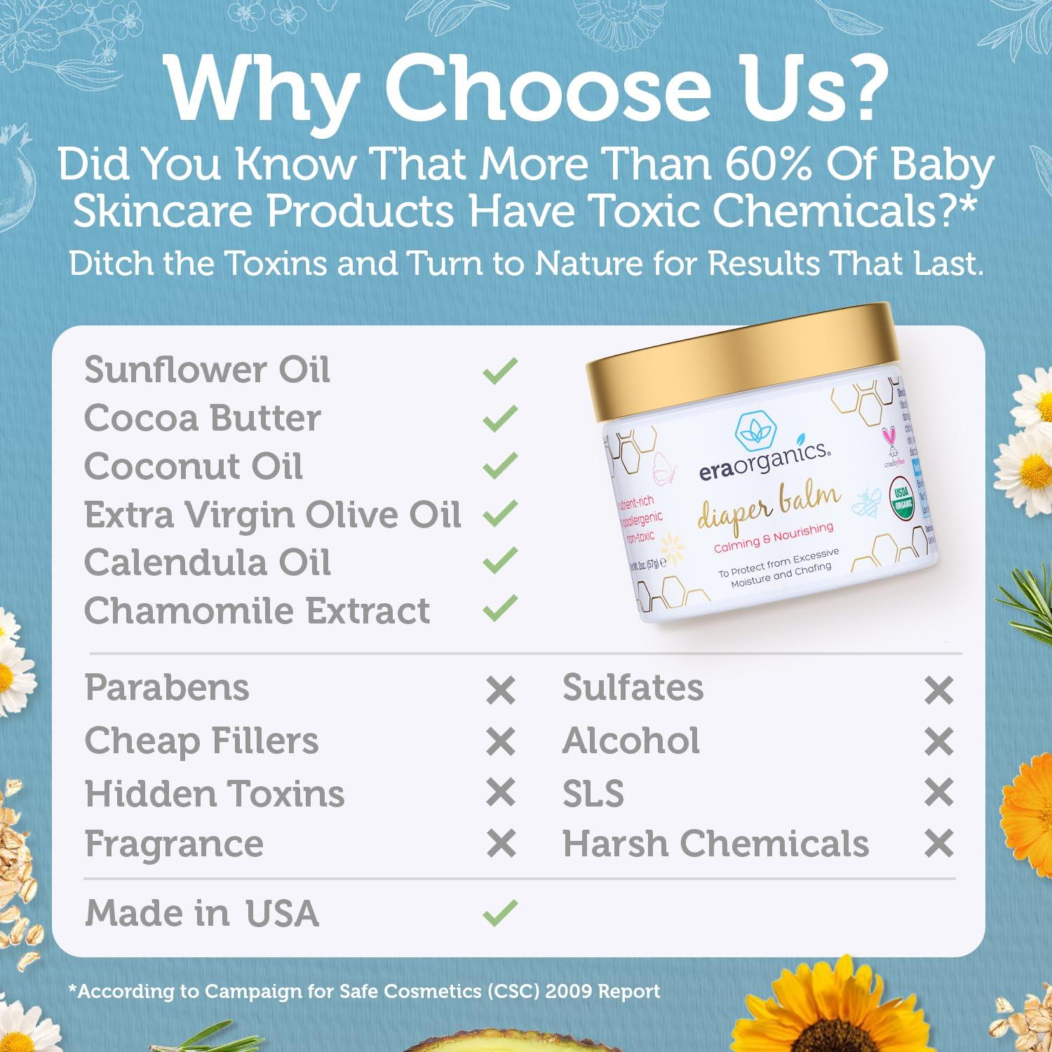 Bálsamo para Pañales Era Organics 56.7g - Crema Orgánica Suave