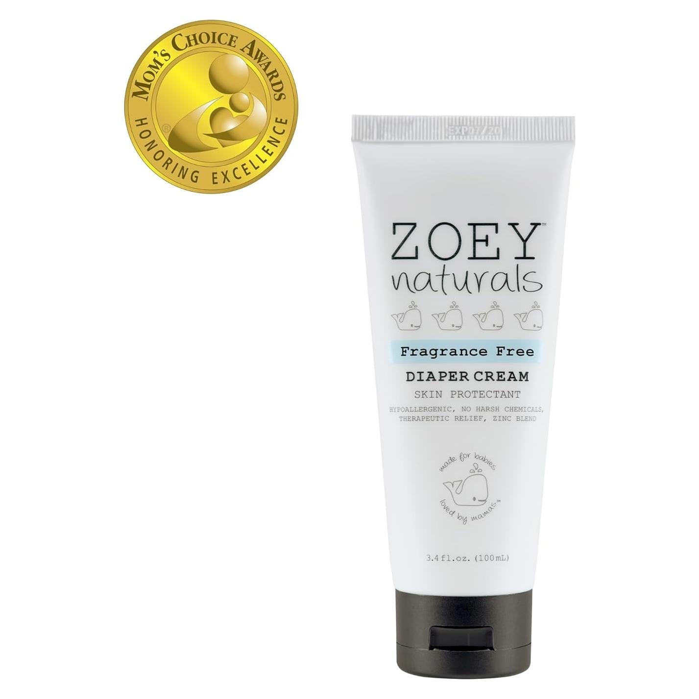 Crema para Pañales Zoey Naturals 96 g - Sin Fragancia - Alivio Erupciones