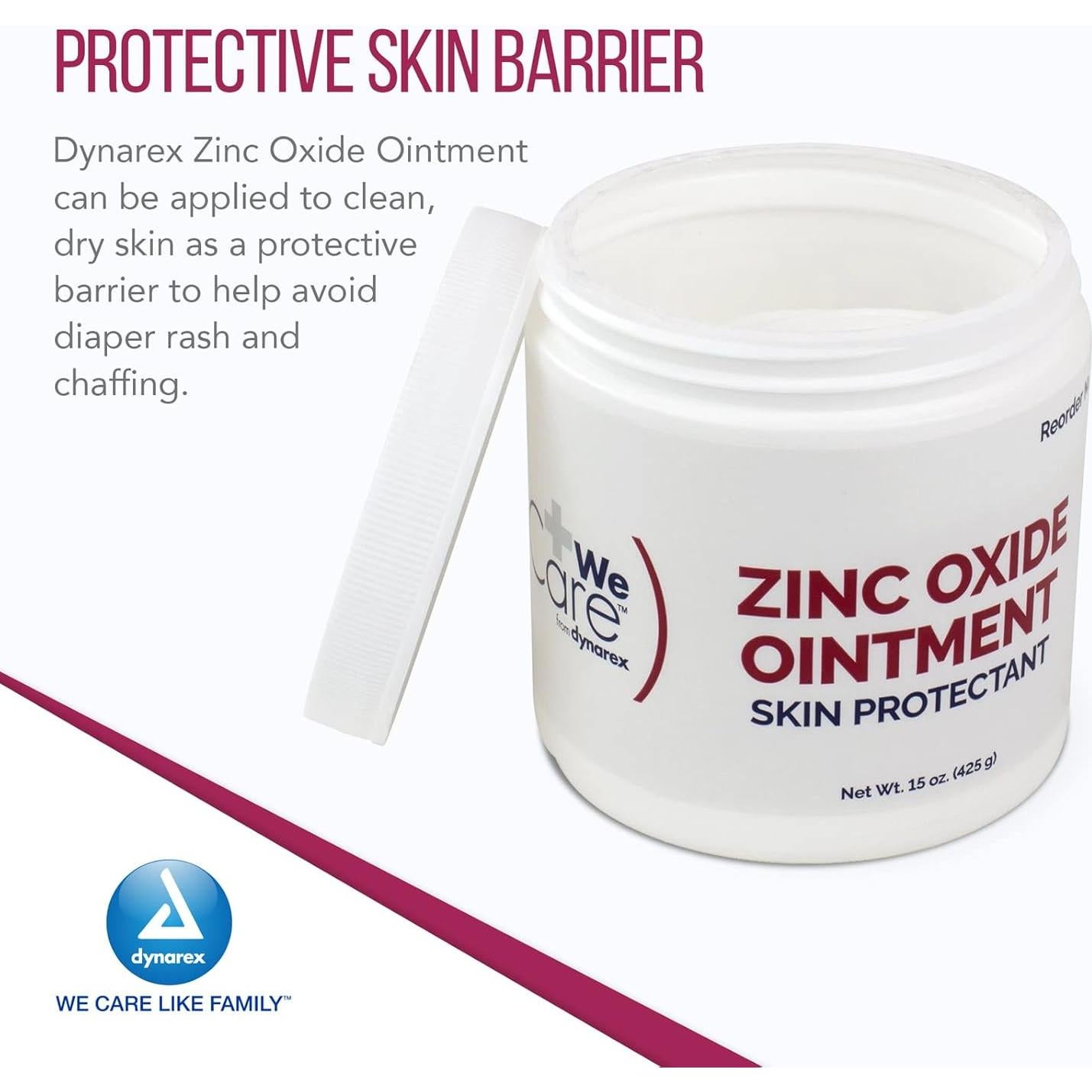 Pomada de Óxido de Zinc Dynarex 425 g - Alivio Irritación Piel