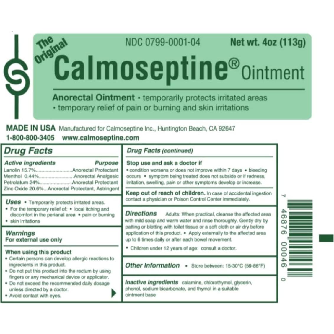 Ungüento Calmoseptine para Erupciones 113g (Paquete de 2)