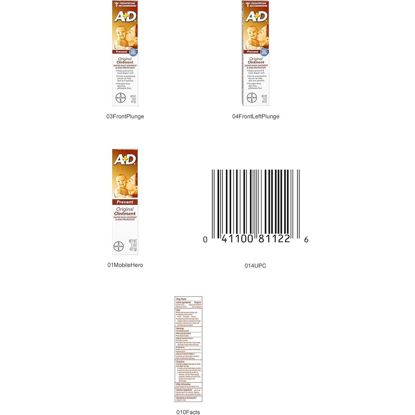 Ungüento A+D Original para Erupciones de Pañal 42.5 g