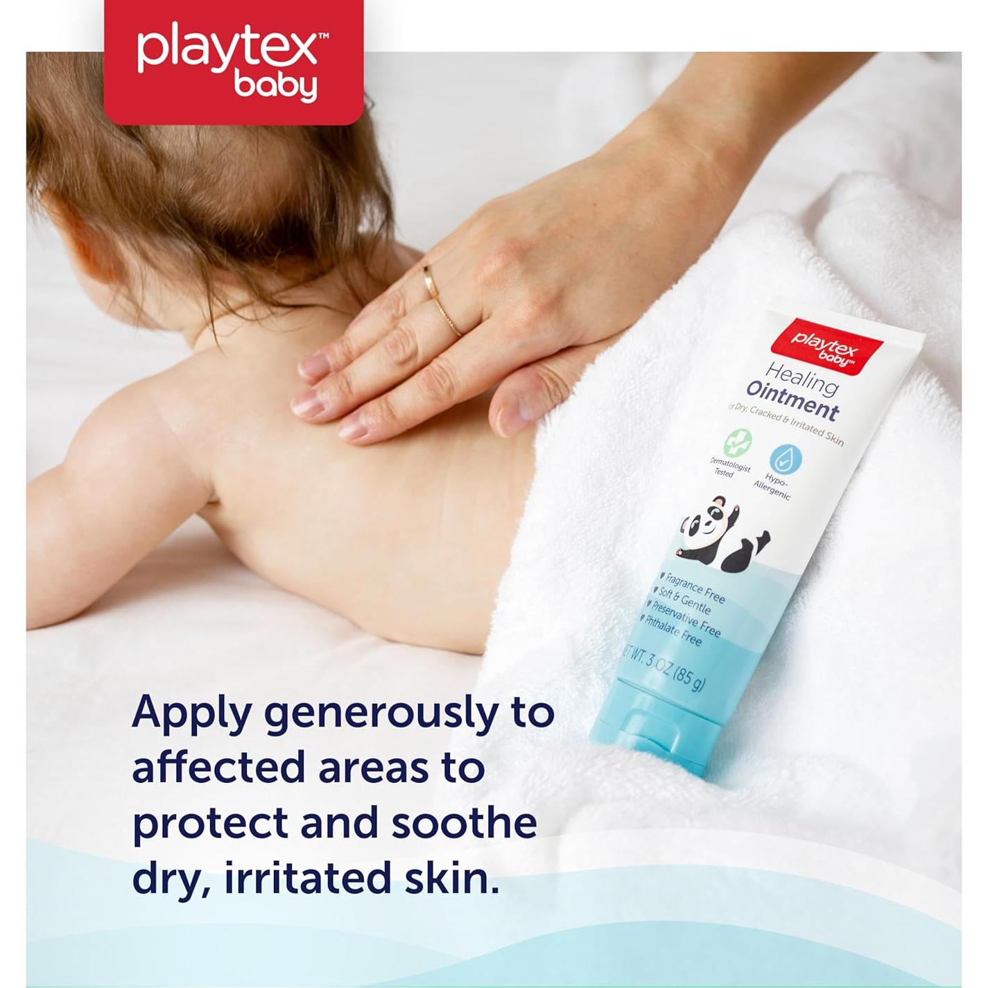 Pomada Curativa Playtex Baby, 3 Tubos de 85 g, Hipoalergénica