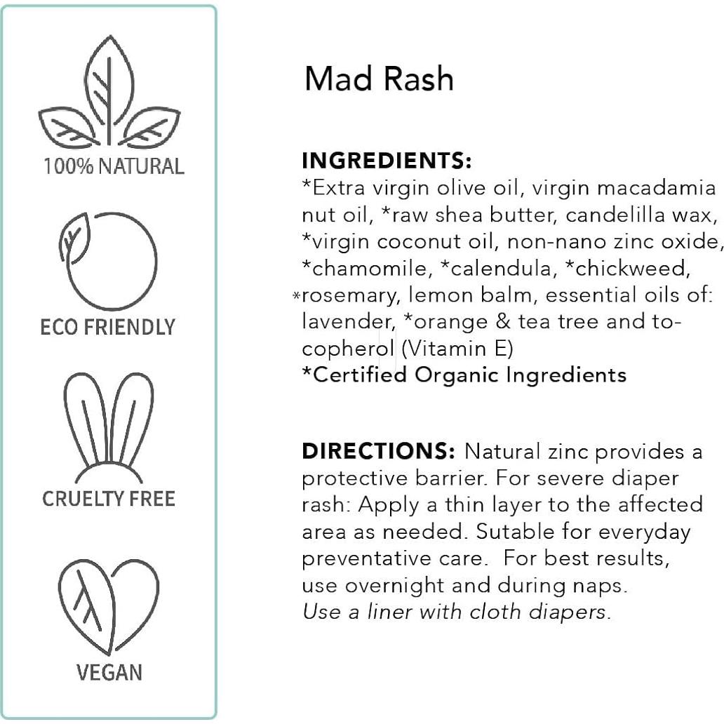 Bálsamo para Erupciones Mad Rash Balm Baby 56.7g - Natural y Vegano