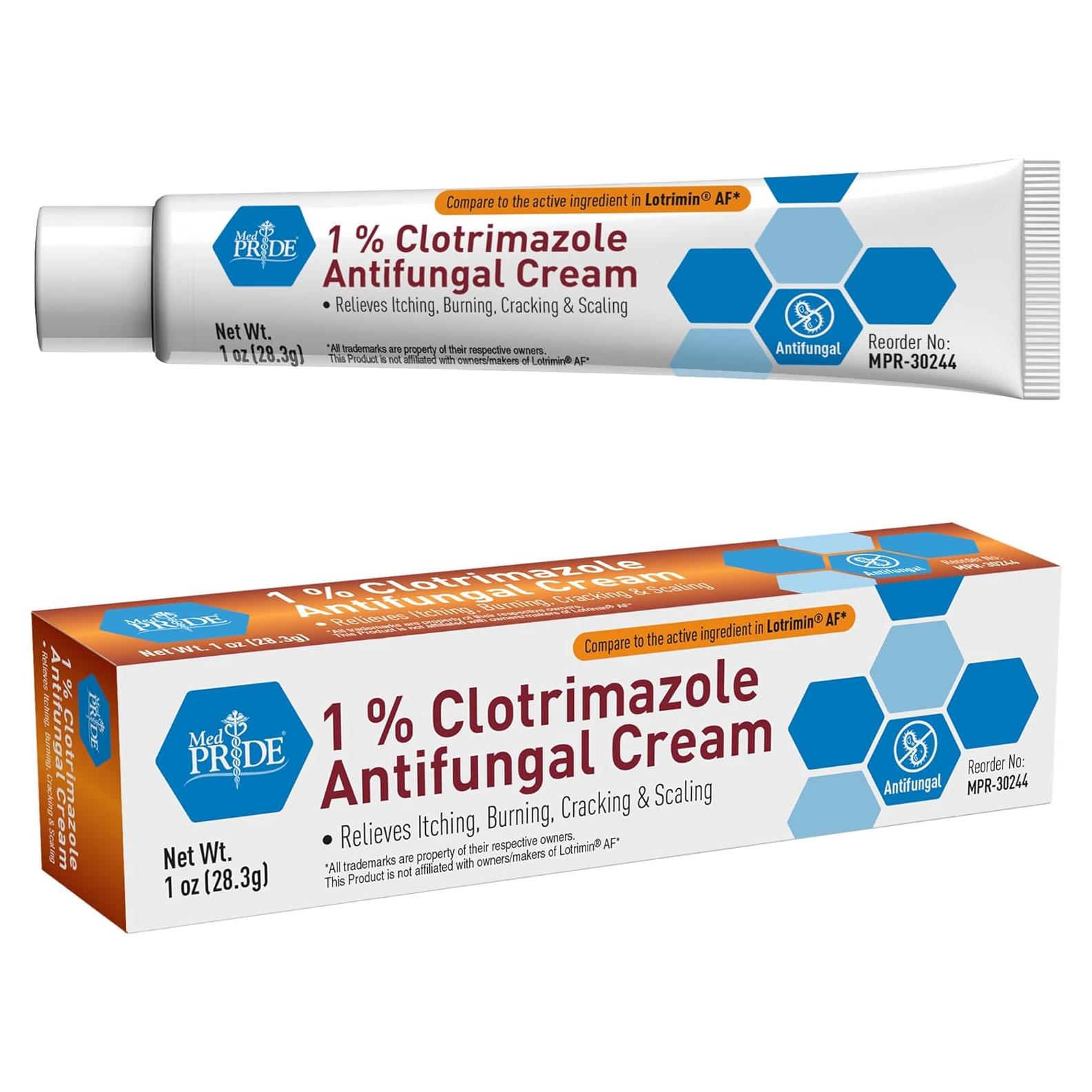 Crema Antifúngica Medpride 1% Clotrimazol 28.35g - Alivio Picazón