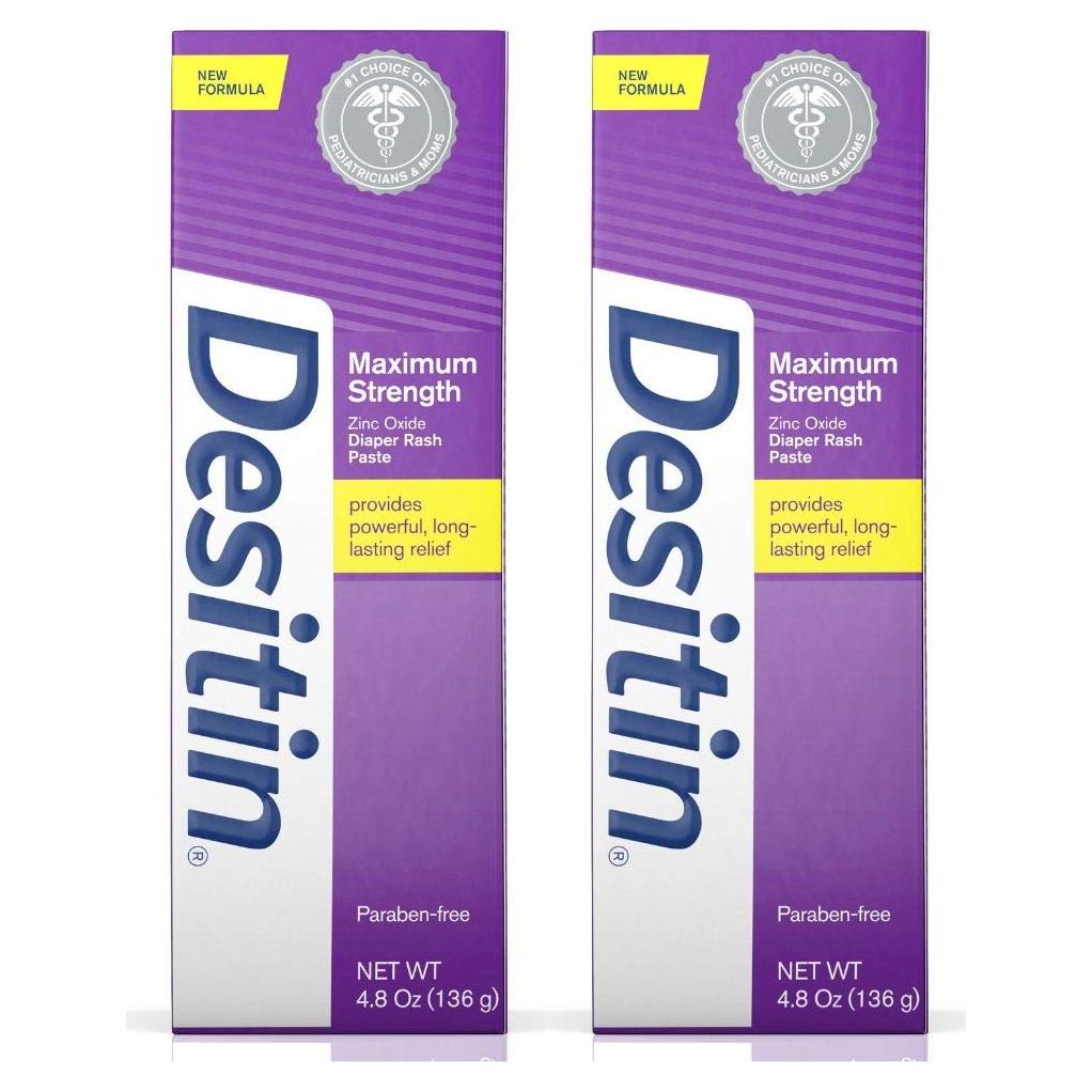 Crema para Dermatitis del Pañal Desitin 40% Óxido de Zinc 2 Paquetes