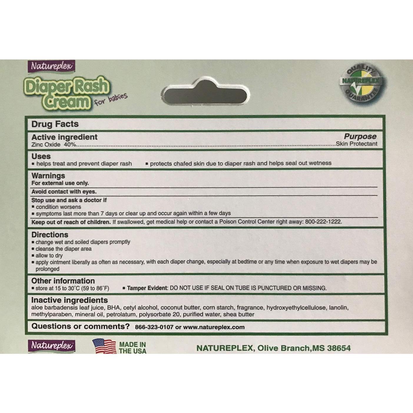 Crema para Erupciones por Pañal Natureplex 3 Unidades 40% Óxido de Zinc