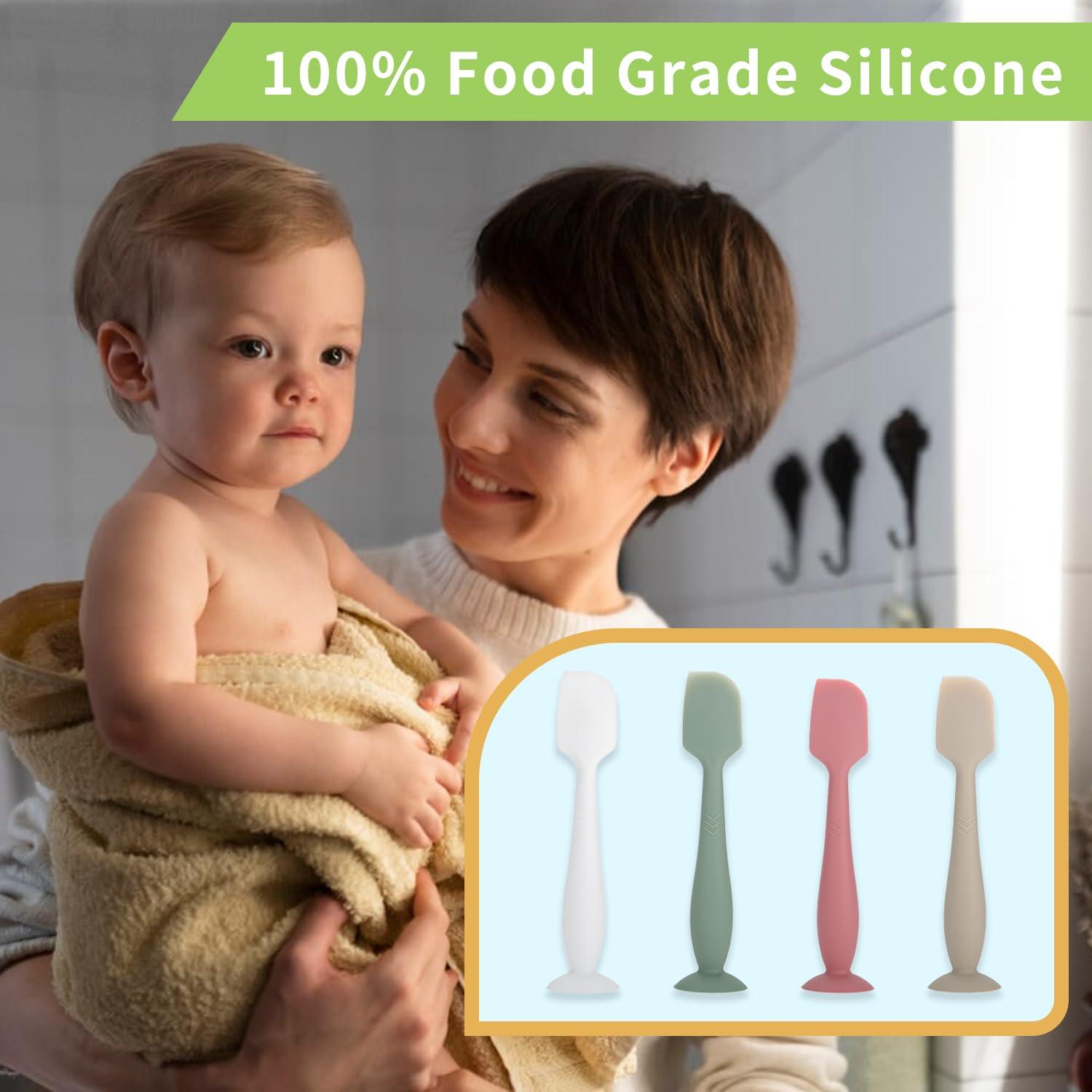 Espátula de Silicona SOSKYGELO para Crema de Pañal - 4 Unidades