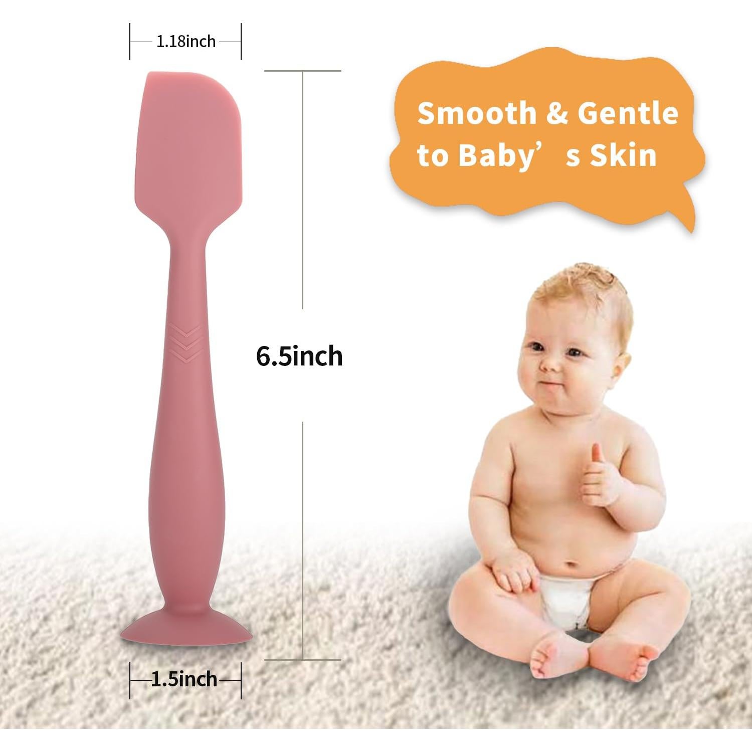 Espátula de Silicona SOSKYGELO para Crema de Pañal - 4 Unidades