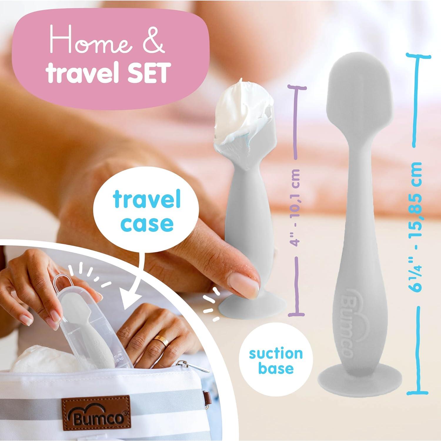 Bumco Baby Bum Brush + Mini Espátula para Pañales - Gris