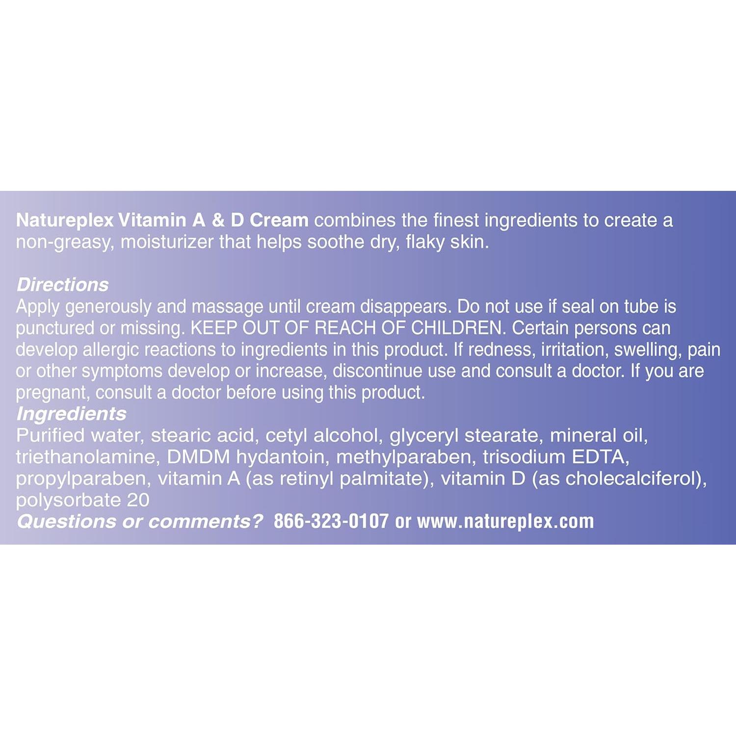 Crema A&D Natureplex 42.5 g - Alivio erupciones y piel seca