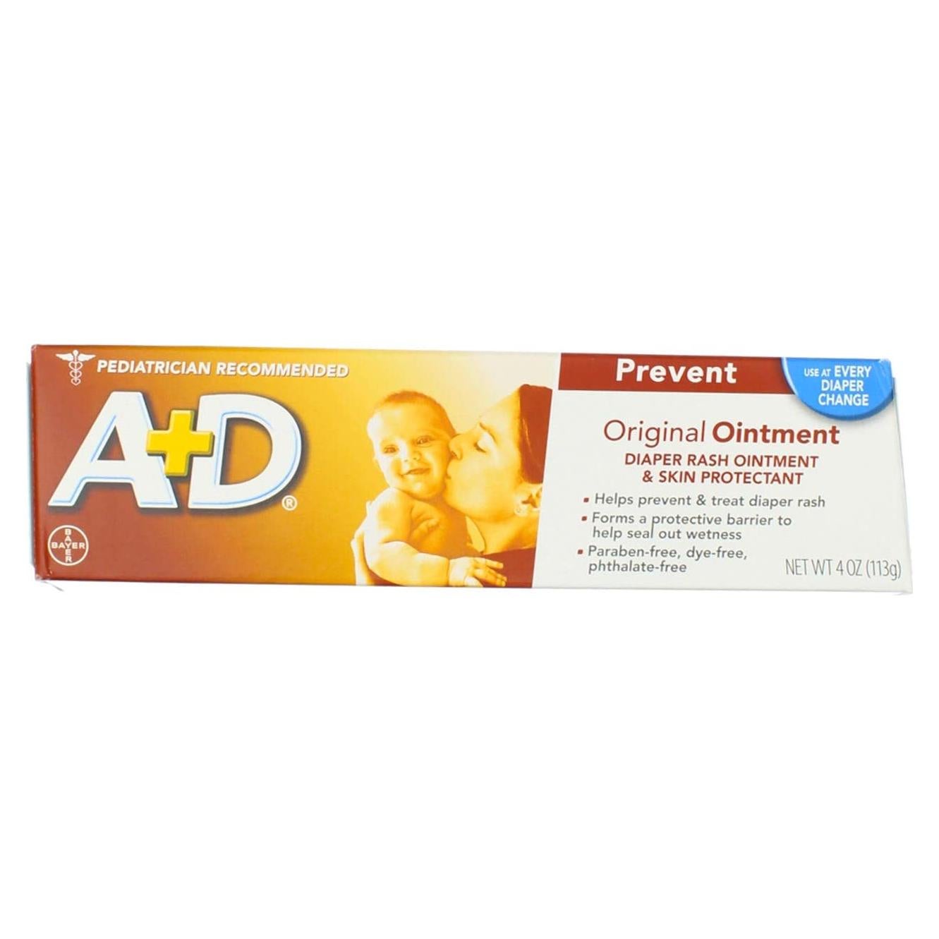 Ungüento A+D para Irritación del Pañal 4 oz - Paquete de 4