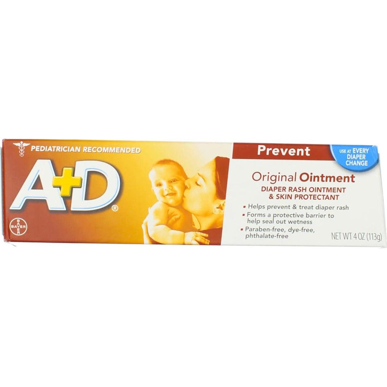 Ungüento A+D para Irritación del Pañal 4 oz - Paquete de 4