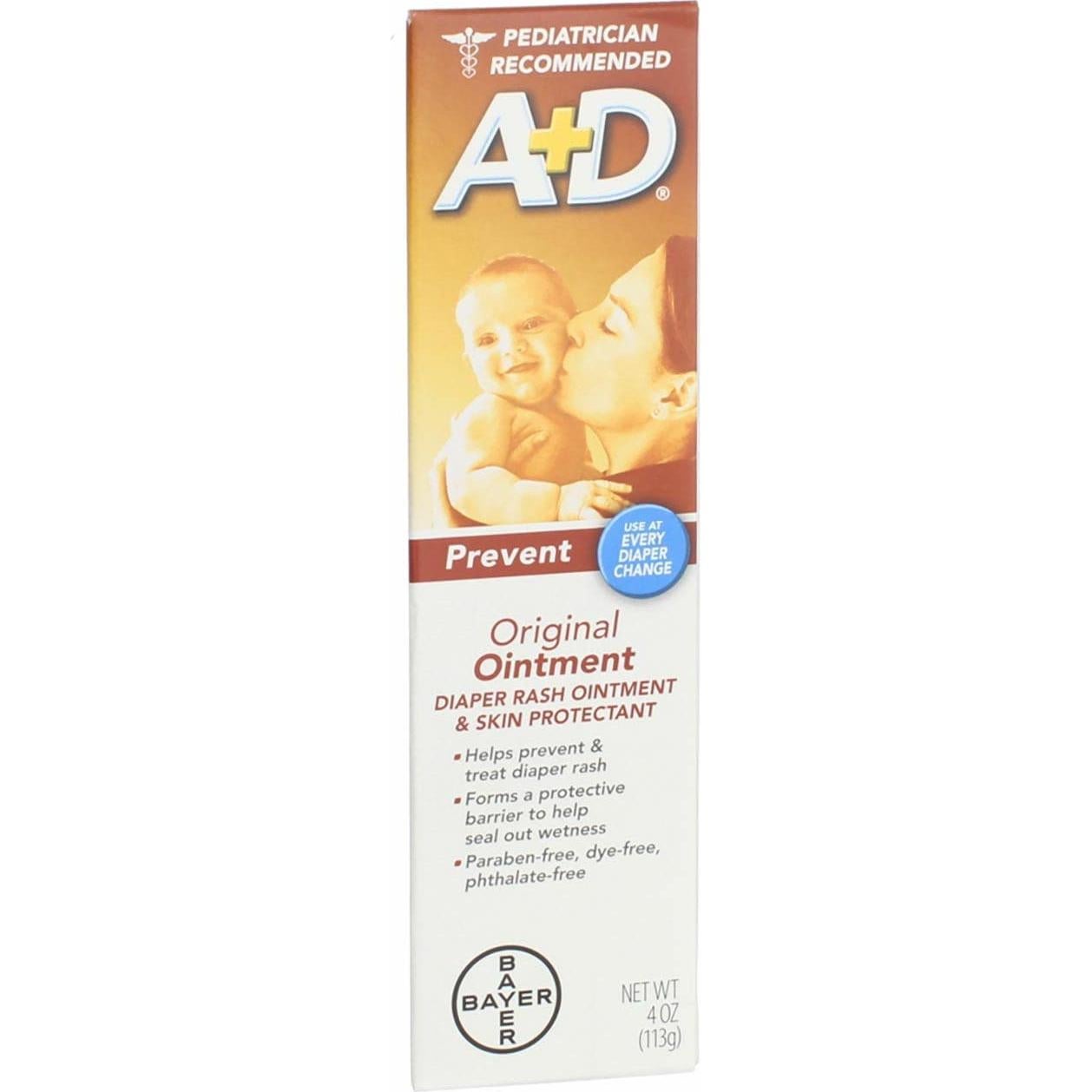 Ungüento A+D para Irritación del Pañal 4 oz - Paquete de 4