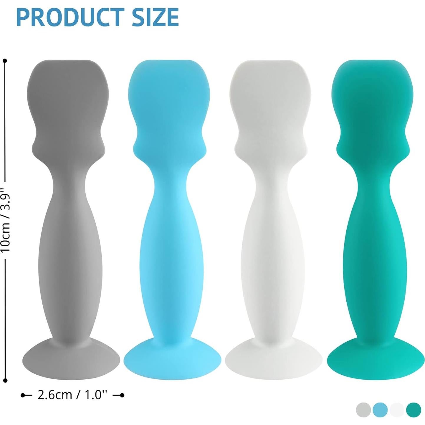 Paquete de 4 Pinceles de Silicona para Crema de Pañal Nearbyme