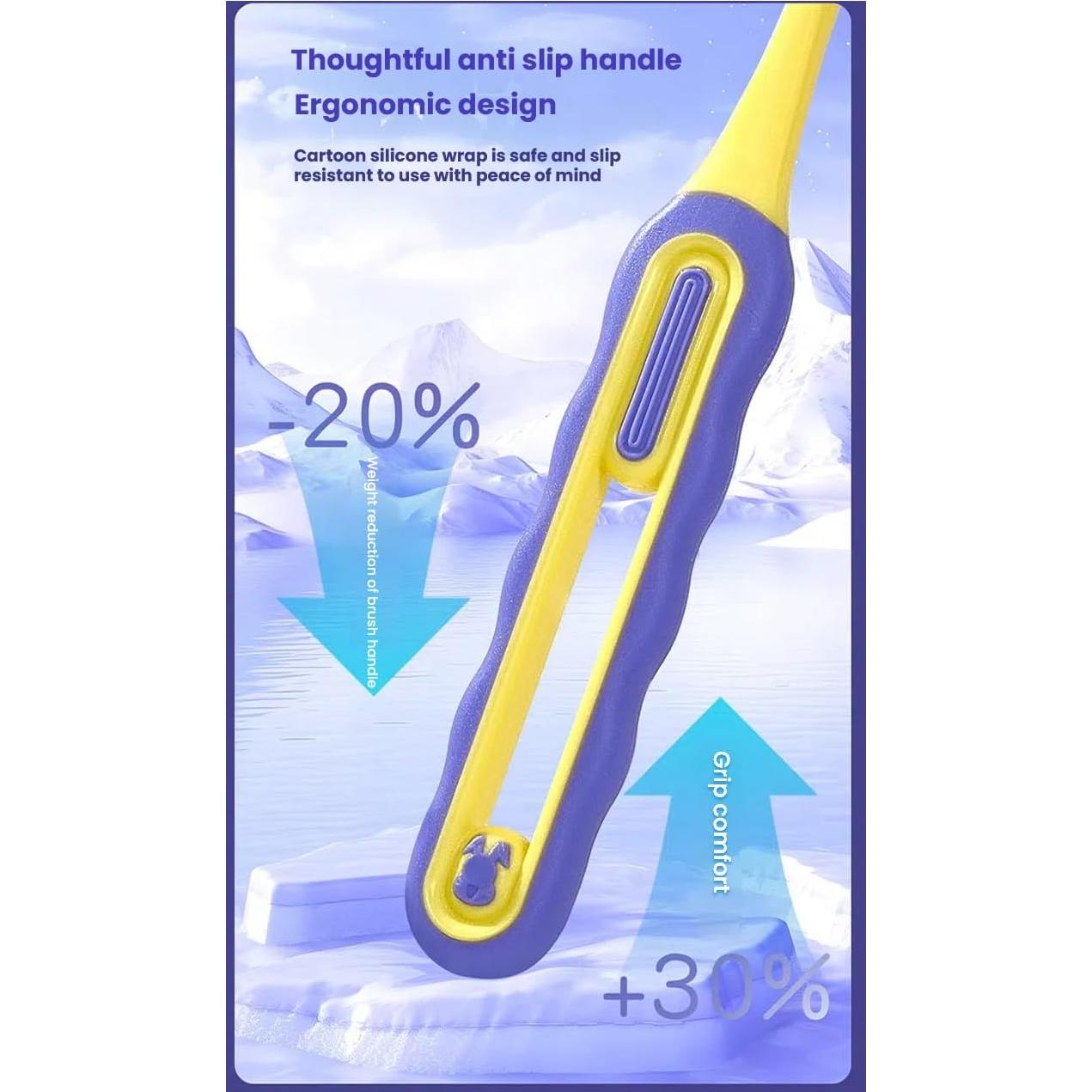 Cepillo de Dientes para Niños 3 Lados FOREVIVE 4-Pack Cerdas Suaves