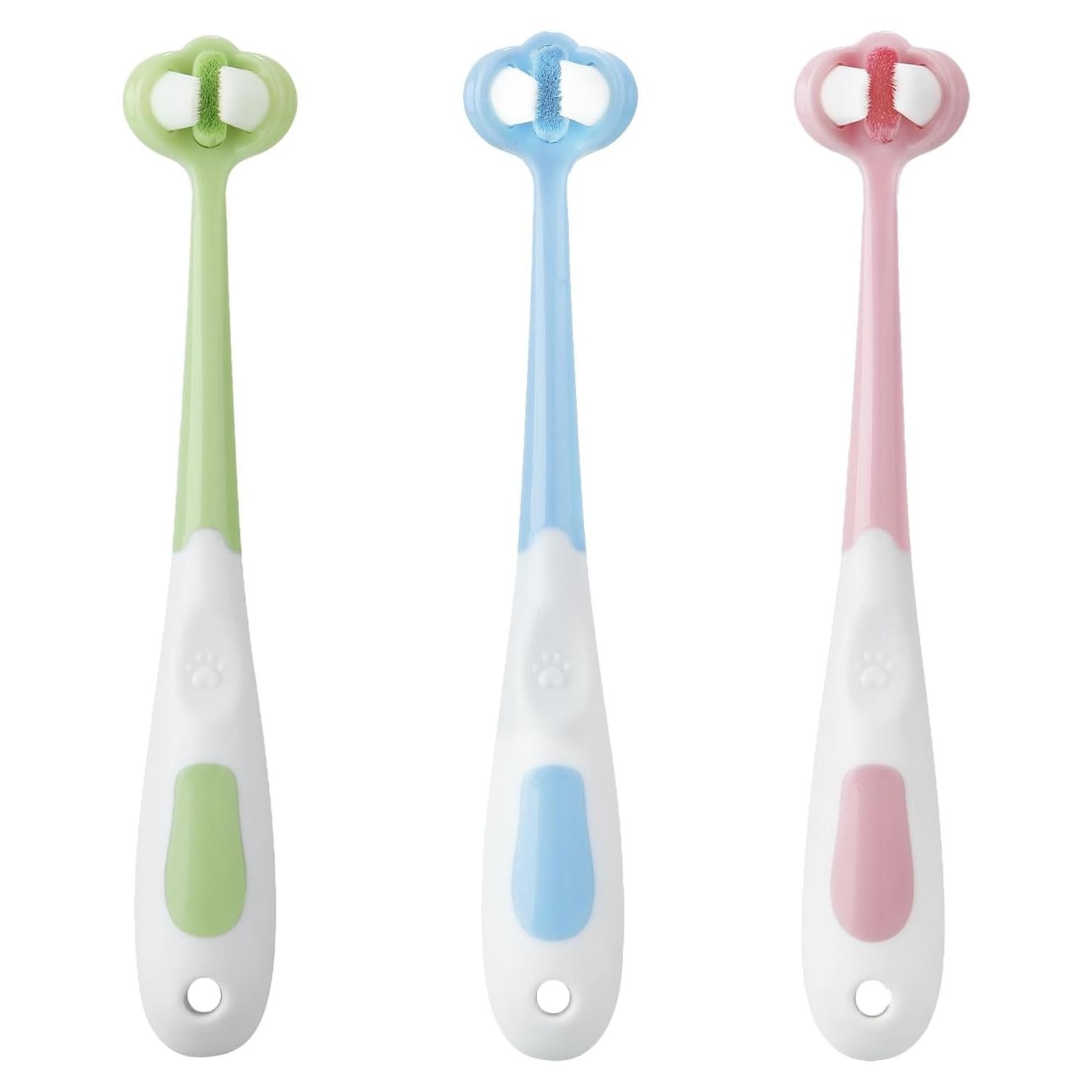 Set de 3 Cepillos de Dientes PandaEar para Bebés 1-4 Años