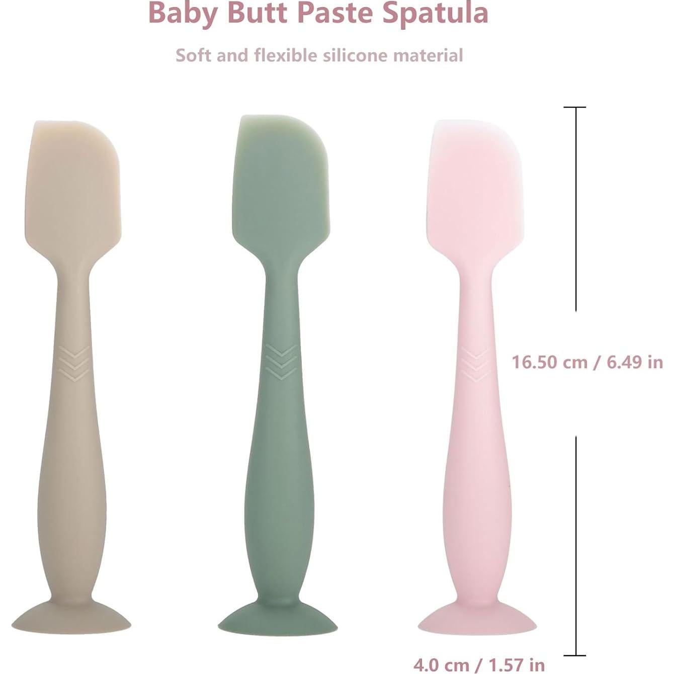 Espátula de Crema para Pañales JIQIHEYI - Silicona Suave 16.5cm