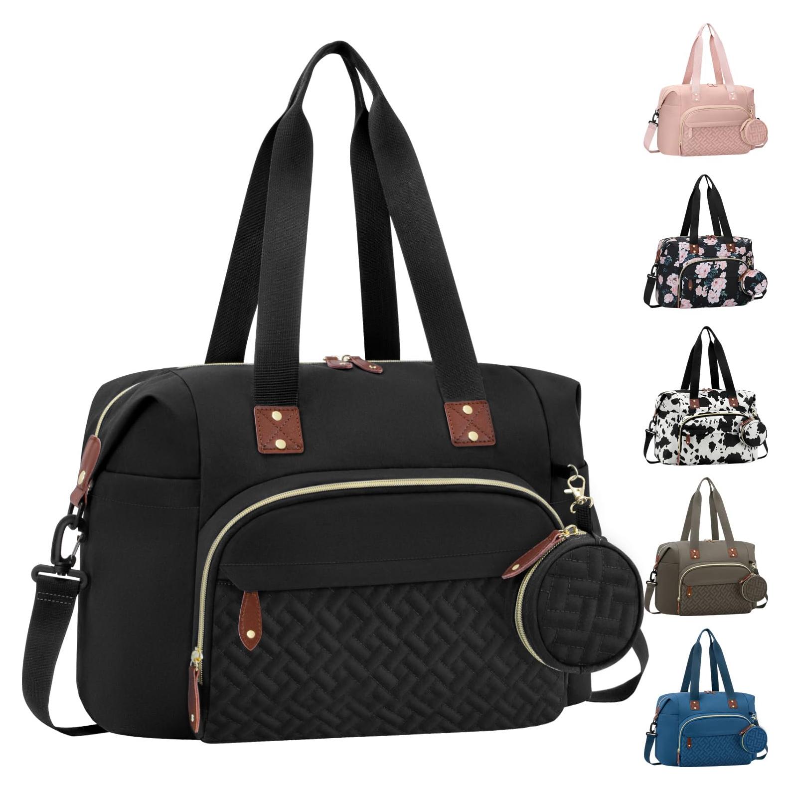 Bolsa de Pañales Tote Tenot Mediana Negra con 10 Bolsillos