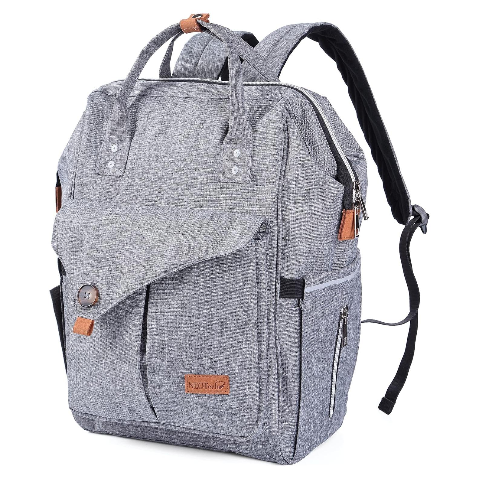 Mochila de Pañales NeoTech Care Gris, Amplia y Multifuncional