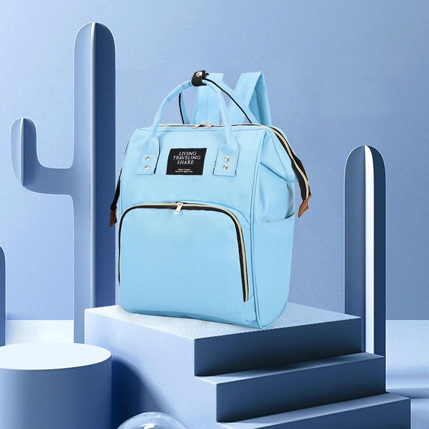 Mochila de Pañales Timberer Azul Claro con Bolsillos Organizadores