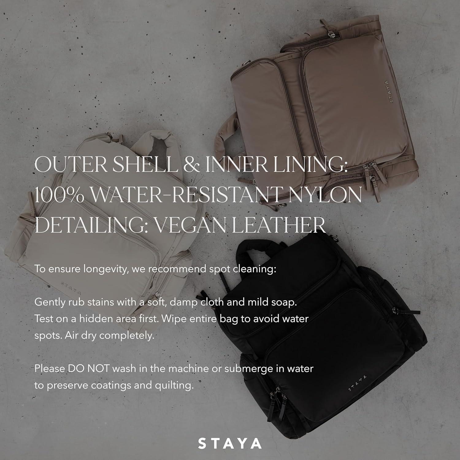 Mochila Grande para Pañales Staya Beige - 12.3L, Nylon Duradero