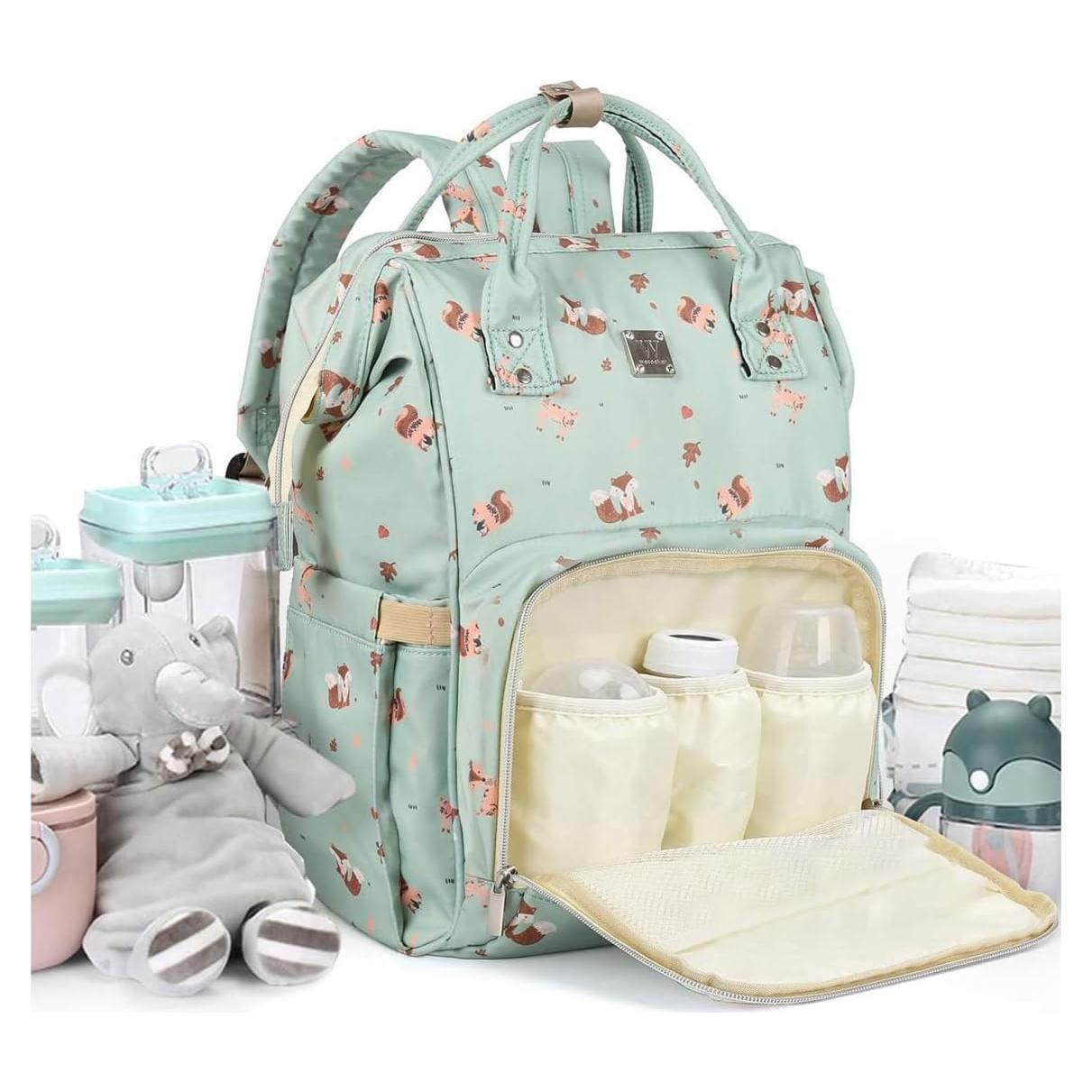 Mochila de Pañales Camillemma Verde Grande Impermeable 20.8L